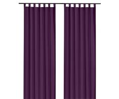 heimtexland Rideau dÃ©coratif avec Passants et Passants Violet Mat 245 x 140 cm