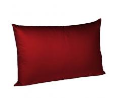 Fleuresse Colours 9100 Taie doreiller en Satin de Coton mako Bordeaux (4580) 50 x 80 cm (Taille Italienne)