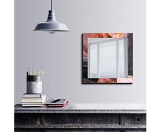 Bonamaison Décoration Murale Impression sur Miroir Encadré sur Toile, Dimensions: 50 x 50 Cm - Conçu et fabriqué en Turquie