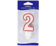 Decora 0316502 NR 2 Bougie avec Bord Cire Blanc 7,5 x 4,0 x 1,0 cm