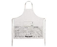 Suck UK SK Apronguide1 Tablier de cuisine | Longueur totale | 100% toile de coton Ã©cru | Lavable en machine | Unisexe