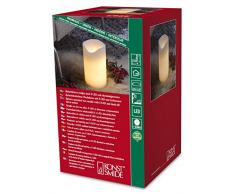 Konstsmide 1941-100 Bougie Cire Véritable + Interrupteur etDétecteur Crépusculaire + 2 LED Blanc Chaud 1,5 V