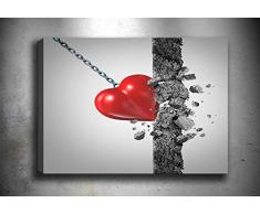 Bonamaison Peinture sur toile, multicolore, 30 x 40 cm - Conçu et fabriqué en Turquie