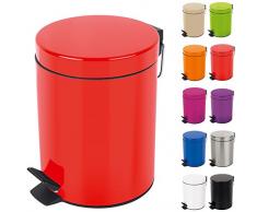 Spirella Poubelle Sydney Rouge 3 l