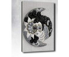 Bonamaison Peinture sur toile, multicolore, 40 x 60 cm - Conçu et fabriqué en Turquie