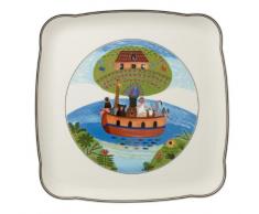 Villeroy & Boch Charm & Breakfast Design Naif Plat de service, 30 cm, Porcelaine Premium, Blanc/Multicolore