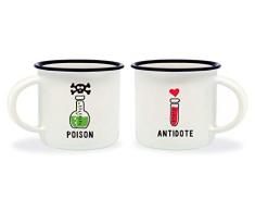 LEGAMI Liens Tasses de cafÃ©, Multicolore, 5.5Â x 5.5Â x 5Â cm Poison et Antidote 5.5x5.5x5 cm Multicolore