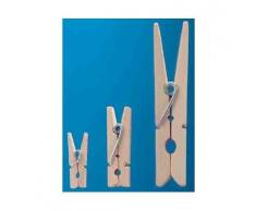 Glorex Pinces Ã linge en bois 25Â mm 45st, Naturel, 12Â x 8.5Â x 2Â cm