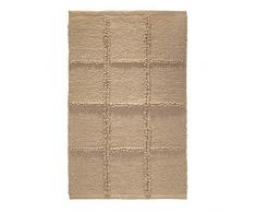 iDesign Grid tapis de bain doux, sortie de douche rectangulaire en coton, beige