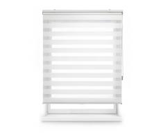Blindecor Lira Store Enrouleur Double Tissage, Jour/Nuit Blanc CassÃ©, 100Â xÂ 180Â cm