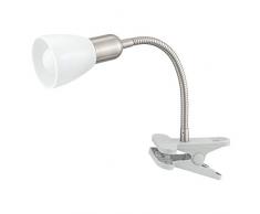 Eglo Lampe pince 92932Â Dakar 3Â en plastique LED E14Â P45, acier, chromÃ©/Argent/Blanc Chaud
