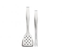 Nuance 462676 Spatule et Fourche Acier Inoxydable Argent 45 x 35 x 25 cm