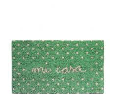 laroom Paillasson Motif Mi CASA 40x70x1.8 cm Vert