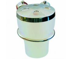 MSV 140038 Porte brosses Ã Dents de ABC/ABS/crome en Argent/Blanc, Chrome, 11x10x7 cm