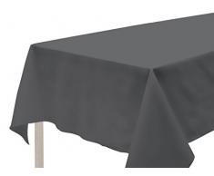 Soleil docre 817233 ALIX Nappe anti-tÃÂ ÃÂ¢ches rectangle Polyester Anthracite 140 x 240 cm