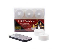 Lot de 6 bougies chauffe-plat LED avec télécommande, bougies électriques avec lumière vacillante, piles incluses, décoration pour mariage, fête, Noël, Pâques, lumière dambiance