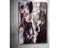 Bonamaison Peinture sur toile, multicolore, 70 x 100 cm - Conçu et fabriqué en Turquie