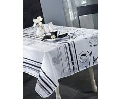 CALITEX Nappe Toile CirÃ©e, Blanc, CarrÃ©e 180 x 180 cm