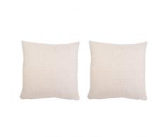 Gözze Lot de 2 Housse de Coussin, Dallas, Polyester, Ivoire, 50 x 50 cm