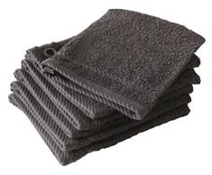 De Witte Lietaer 194828 Lot de 6 Gants de Toilette Coton Gris FoncÃ© 15 x 22 cm