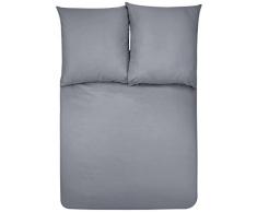 AmazonBasics Parure de lit avec housse de couette en microfibre, Gris foncÃ©, 200 x 200 cm