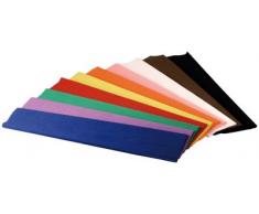 Clairefontaine 914399C Rouleau de papier crÃ©pon ininflammable 10 feuilles 2,50x0,50m Couleurs assorties