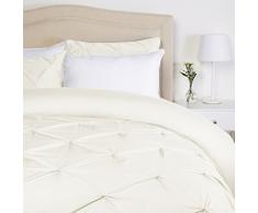 Pinzon Parure de lit plissée - 260 x 240 cm - Naturel