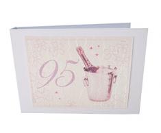 White Cotton Cards Age 241,3Â cm Rose Champagne Design Tiny Valeur Album Photo, Blanc