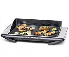 Rommelsbacher pour barbecue gourmet Deluxe â Design Table Grill â 2000 W â 2012/Acier inoxydable/Noir