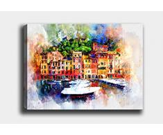 Bonamaison Peinture sur toile, multicolore, 30 x 40 cm - ConÃ§u et fabriquÃ© en Turquie