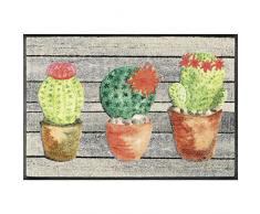 Wash+Dry Jardin de Cactus Tapis, Surface en Polyamide, ColorÃ©, 75 x 50 cm