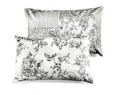 Dreams n Drapes - Parure de lit rÃ©versible_P, Ardoise, Paire de taies doreiller