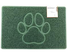 Nicoman â Paillasson avec Impression de Patte en Relief, Paillasson Spaghetti, Vert, Small (60x40cm)