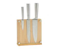 Relaxdays 10022160 Bloc Ã Couteaux, Bambou, Naturel, 6,5 x 20 x 21,5 cm