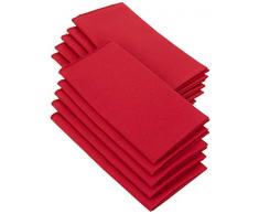 La Popeline de Lin Serviette de Table, Polyester, Polyester, Canneberge, 45.7 x 45.7 x 0.04 cm