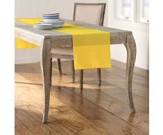 La Lin Popeline de Polyester Chemin de Table, Polyester, Yellow Light, 35.56 x 274.3 x 0.04 cm