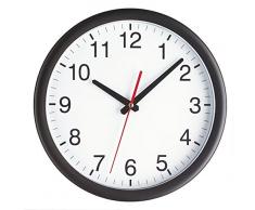TFA Dostmann 98.1077 Horloge murale avec contour en plastique noir