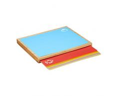 Relaxdays 10028849 Planche Bambou, 6 Tapis de découpe, Cuisine, hygiénique, Anti-microbes, LxP 40,5 x 34 cm, Nature
