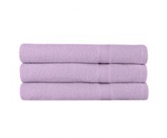 Westward Ho! Drap de Bain en Coton (3 Pack, 390GSM), PeignÃ©, Lilas, 100x140 cm