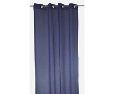 Linder 0169/49/375FR Uni Naturel Rideau Ã Åillets Polyester Bleu 150 x 240 cm