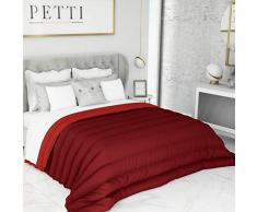 PETTI Artigiani Italiani - Couette, Edredon, Bordeaux, Couette 260x270, Couette 2 Personne, Couette Lit King, Couette Hiver, Couette Double Face, 100% Made in Italy