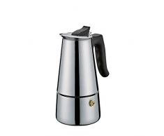 Cilio Adriana Cafetière à expresso en acier inoxydable compatible induction 4 Tassen gris