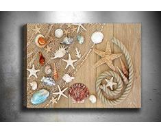 Bonamaison Peinture sur toile, multicolore, 40 x 60 cm - Conçu et fabriqué en Turquie