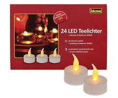 Idena Bougies LED, 24Â plastique blanc 50023