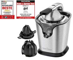 PROFI COOK PC-ZP 1154 - Presse agrumes - PoignÃ©es anti touch - 2 cones de jus - Fonction anti goutte - 160 Watts - Couleur Argent et Noir