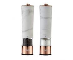 Tower T847005WR Moulin Ã poivre et sel Ã©lectrique Marbre Blanc et Or rose
