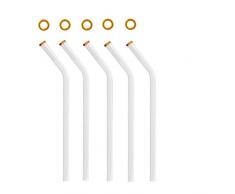 KOCH Paille en verre, incurvé, whisky, Lot de 5