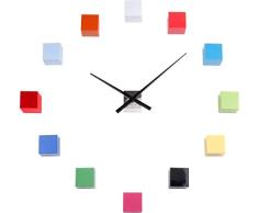 Karlsson KA5698MC Horloge murale, Plastique, Multicolore, Taille uniq, D41cm Cubes H6 x 6 x 5,5 cm