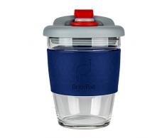 DrinkPod RGC-340/G Tasse Ã cafÃ© rÃ©utilisable en verre sans BPA â STORM, GRIS, 340 ML / 12 oz