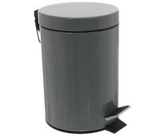 JJA 105614 Poubelle MÃ©tal Gris 3 L